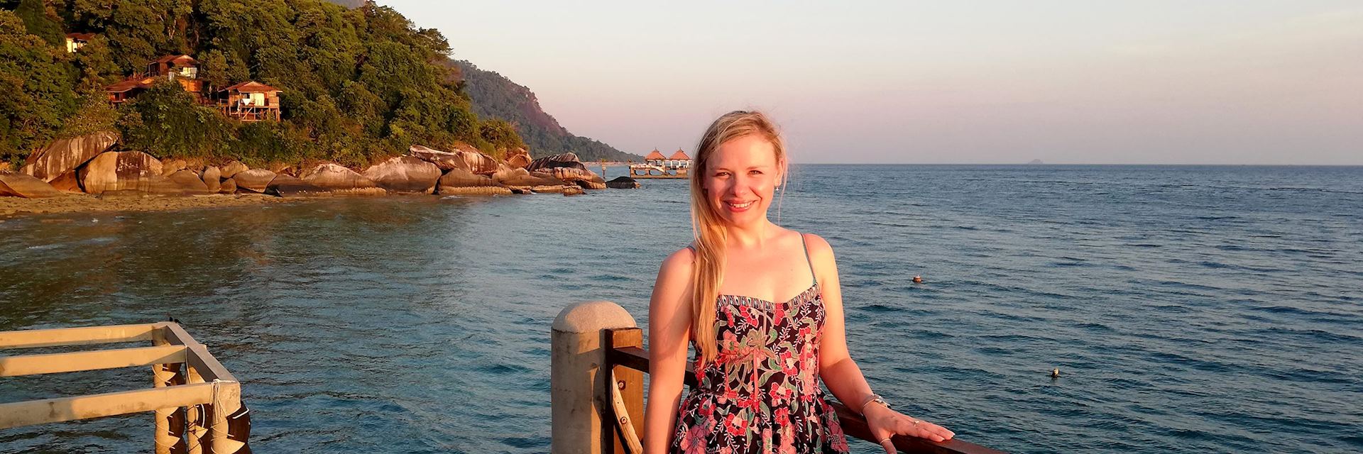 Emma visiting Tioman Island, Malaysia