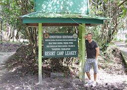 Glynn at Camp Leakey, Kalimantan, Indonesia
