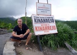 Glynn heads up Mount Merapi volcano, Java, Indonesia