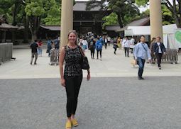 Harriet at Meiji-jingu shrine, Tokyo, Japan