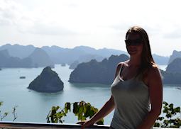 Harriet in Halong Bay, Vietnam