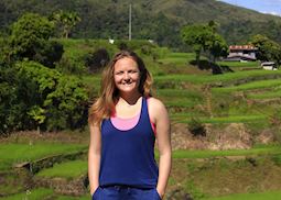 Isabel in the rice terraces in Mayoyao, Philippines