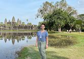 Jacqueline visiting Angkor Wat, Siem Reap, Cambodia