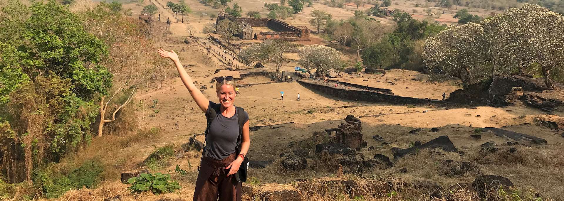Joanna at Vat Plou, Laos