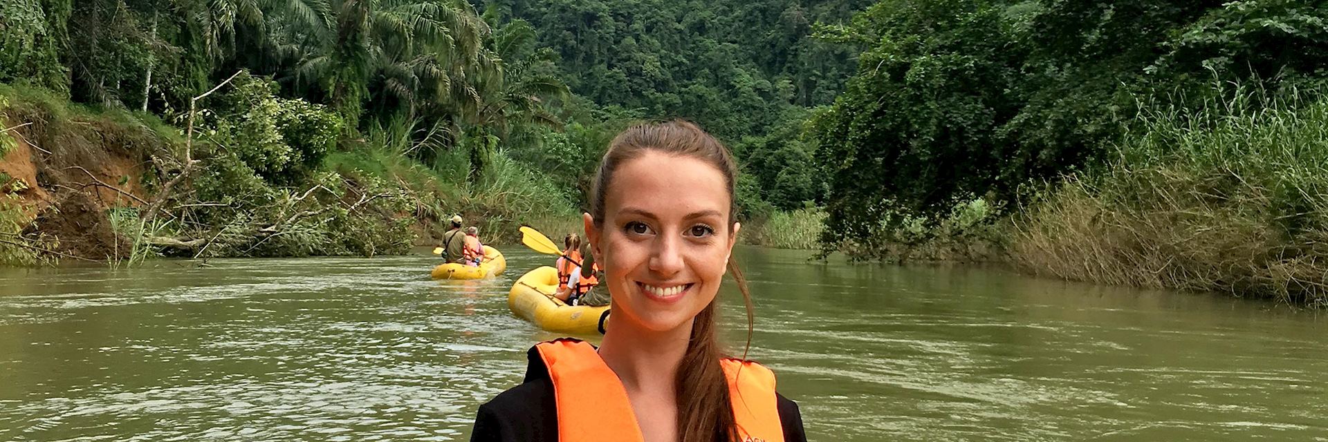 Josie visiting Elephant Hills, Thailand