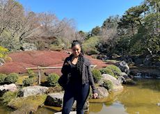 Joy at Ryoan-ji Hojo Teien Gardens, Kyoto, Japan