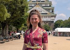Julia at Osaka Castle, Japan