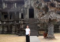 Kate exploring Angkor Wat, Cambodia