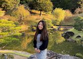 Kristina in Kenrokuen Garden, Kanazawa, Japan