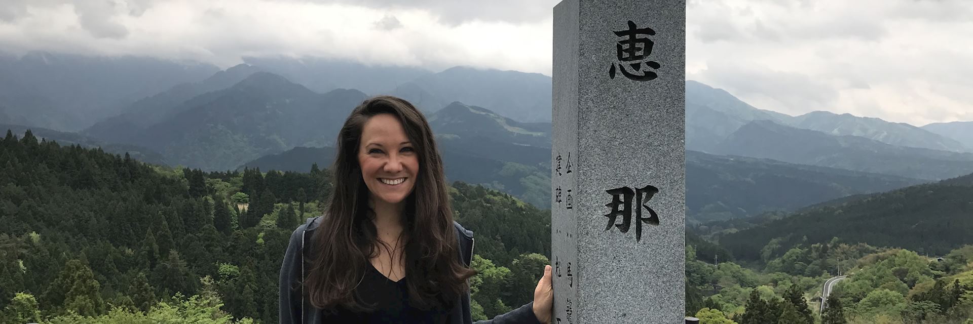 Laura walking the Nakasendo Highway