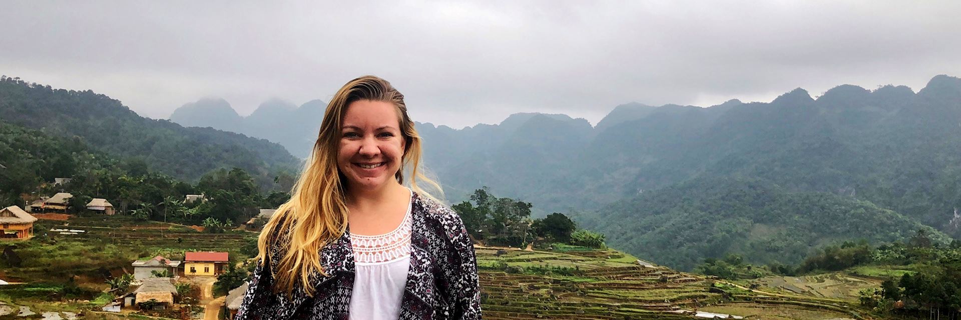 Lauren visiting Mai Chau, Vietnam