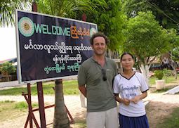 Mark with a local guide in Myanmar