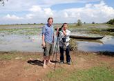 Mark birdwatching in Cambodia