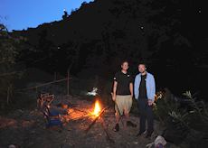 Mark and Audley colleague Craig in Nam Nern, northern Laos