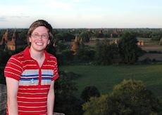 Mark overlooking the temples in Bagan, Myanmar