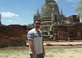 Mat at the Ayutthaya temple ruins in Thailand