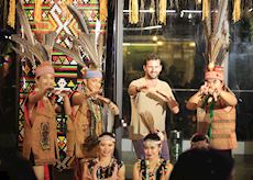 Mat during performance in Kota Kinabalu, Borneo