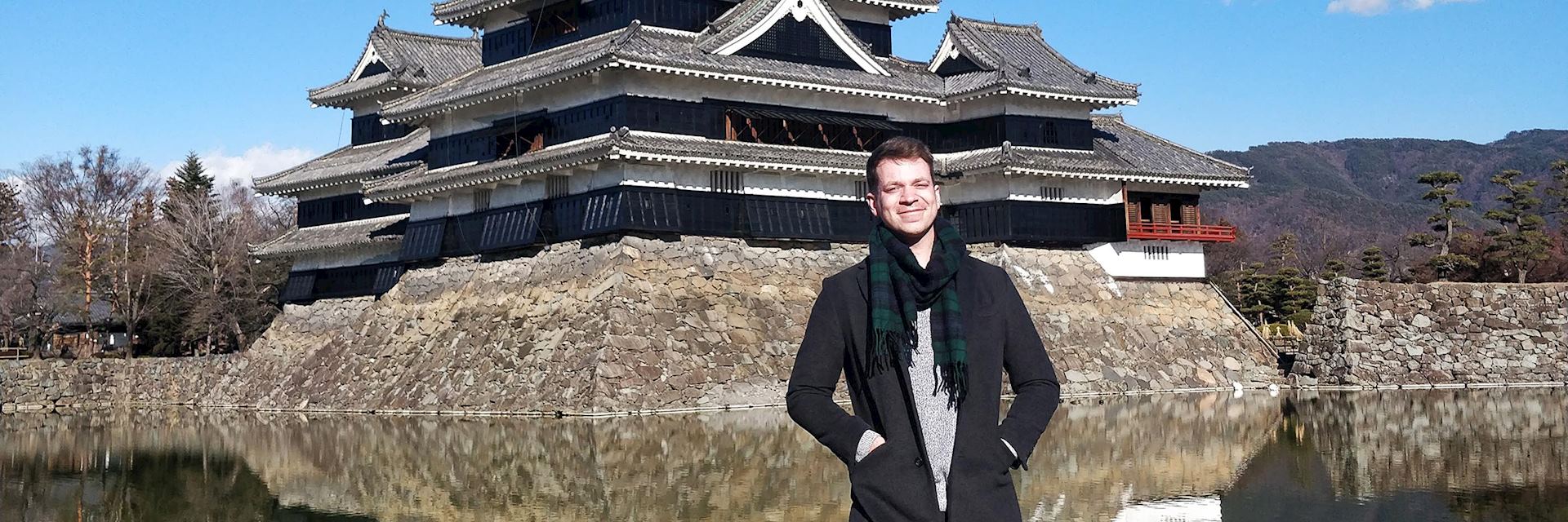 Matthew visiting Matsumoto Castle, Japan