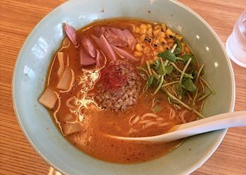 Ramen dish with miso