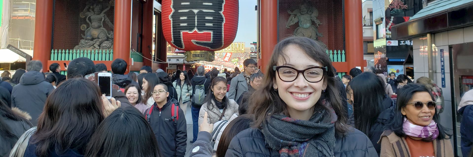 Rachel in Tokyo's Asakusa district