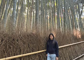 Sabreen at Arashiyama Bamboo Grove, Japan