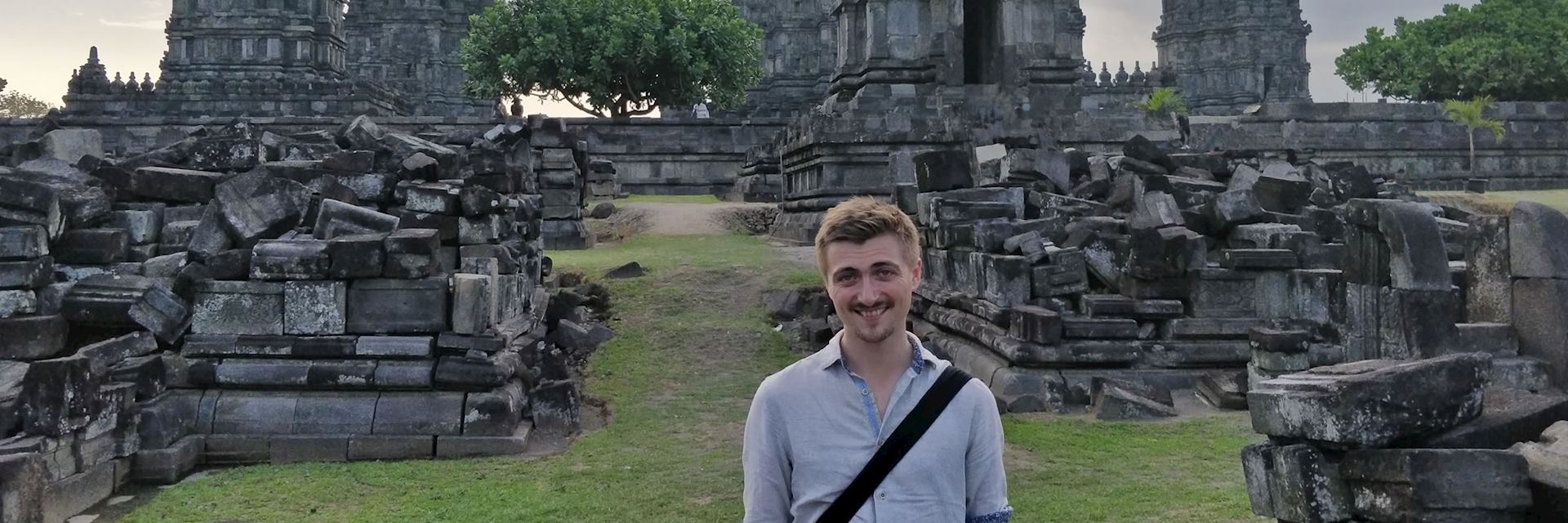 Sean at Prambanan, Indonesia