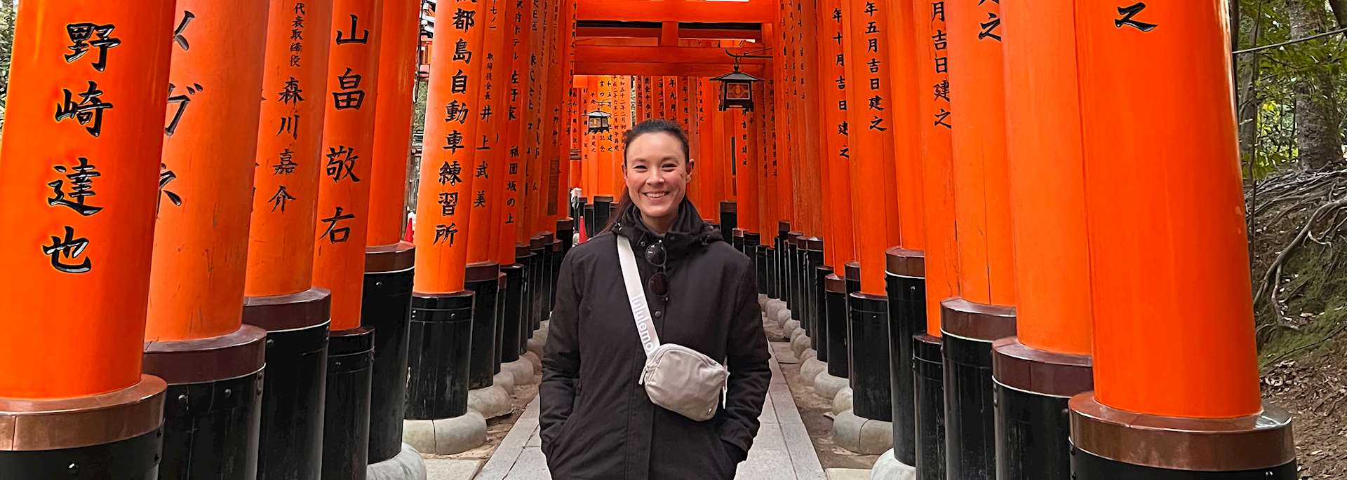 Stephanie at Fushimi Inari Shrine, Kyoto, Japan