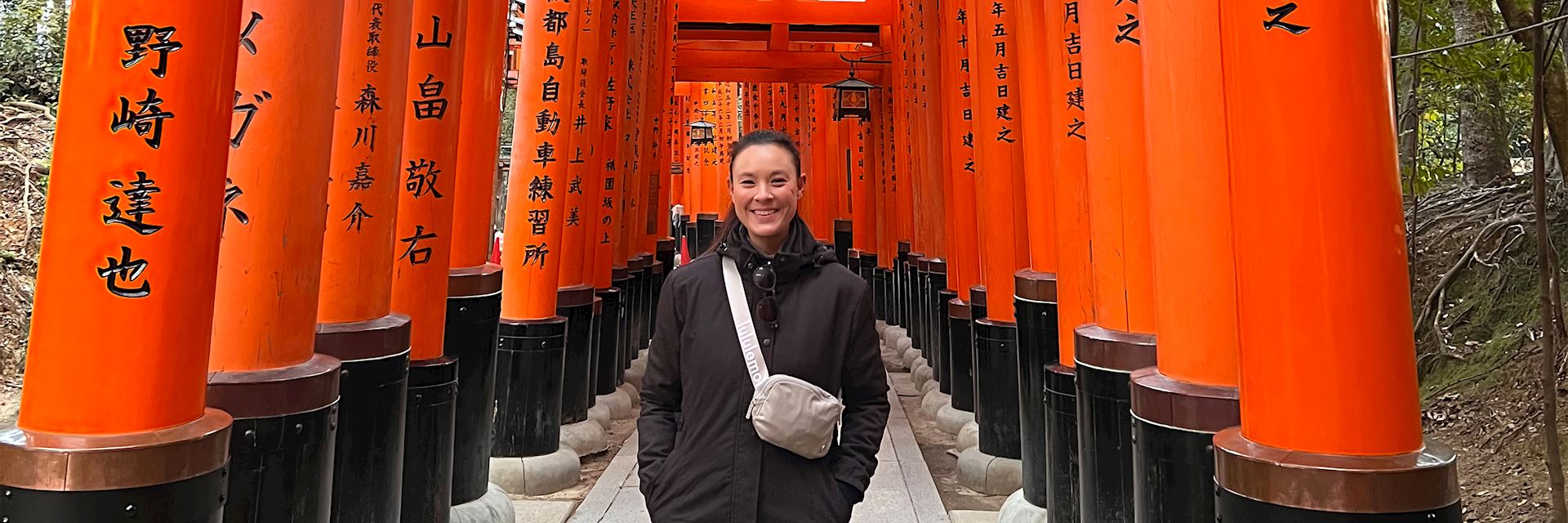 Stephanie at Fushimi Inari Shrine, Kyoto, Japan