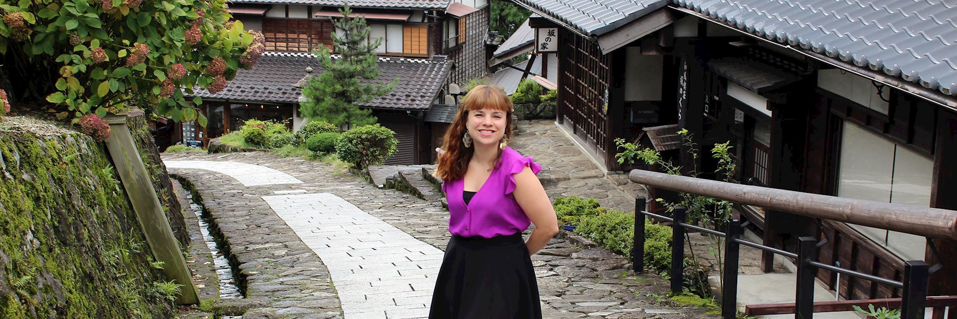 Tamatha visiting Magome, Japan