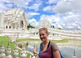 Tesia at Wat Rong Khun (White Temple) in Chiang Rai, Thailand