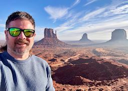 Carl visiting Monument Valley, USA