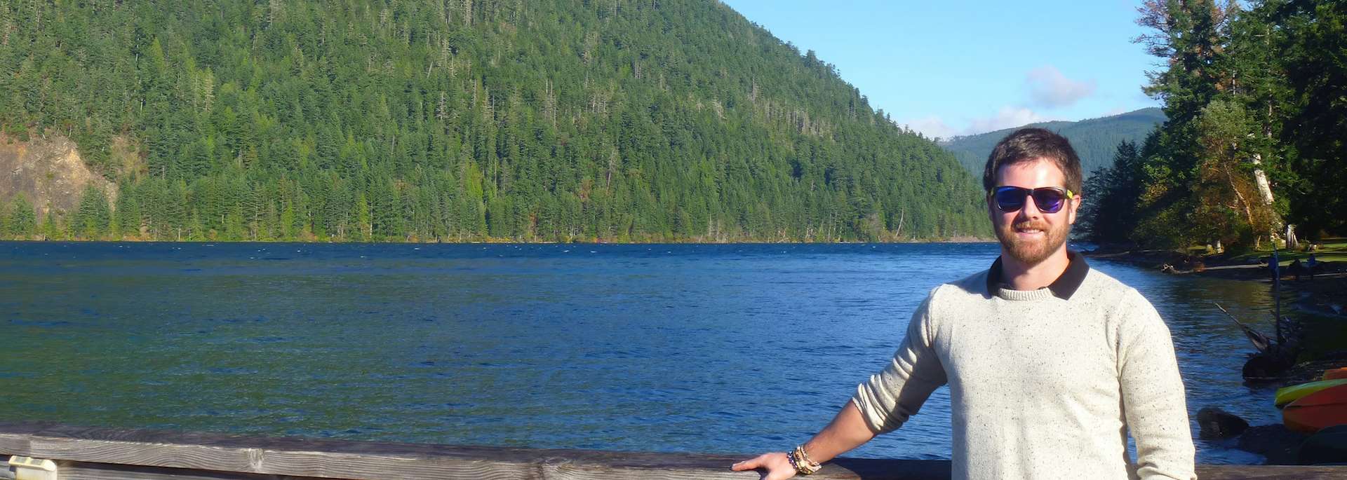 Carl at Lake Crescent, Olympic National Park, USA