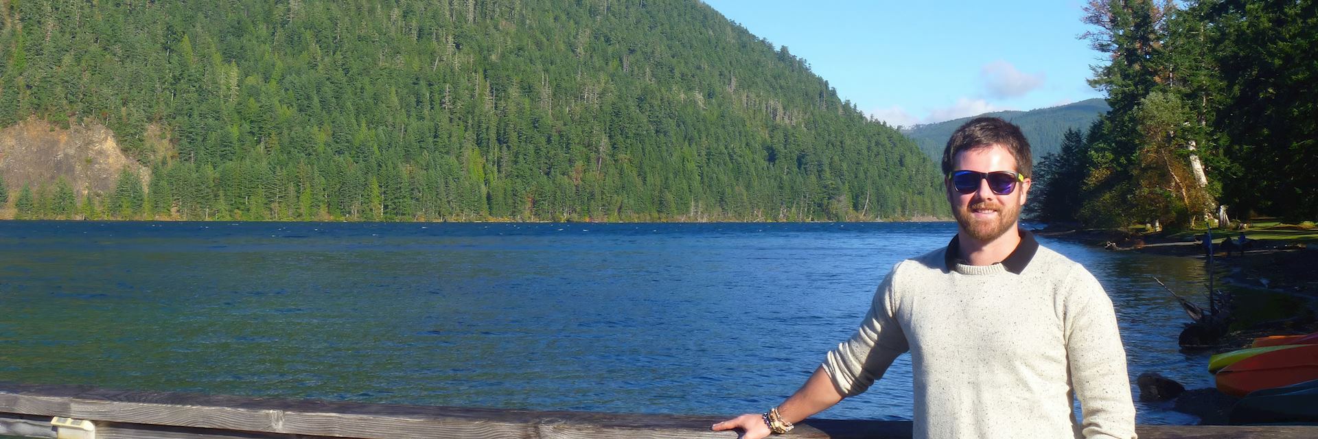 Carl at Lake Crescent, Olympic National Park, USA