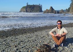 Carl spending some time at Ruby Beach, Washington, USA