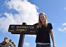 Carla on Mount Washington in New Hampshire, USA
