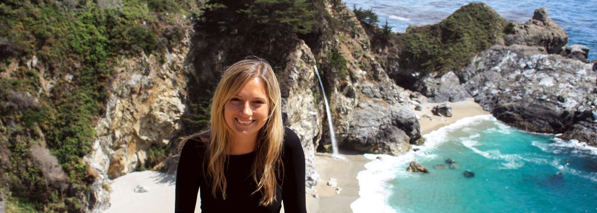 Dani visiting McWay Falls, USA