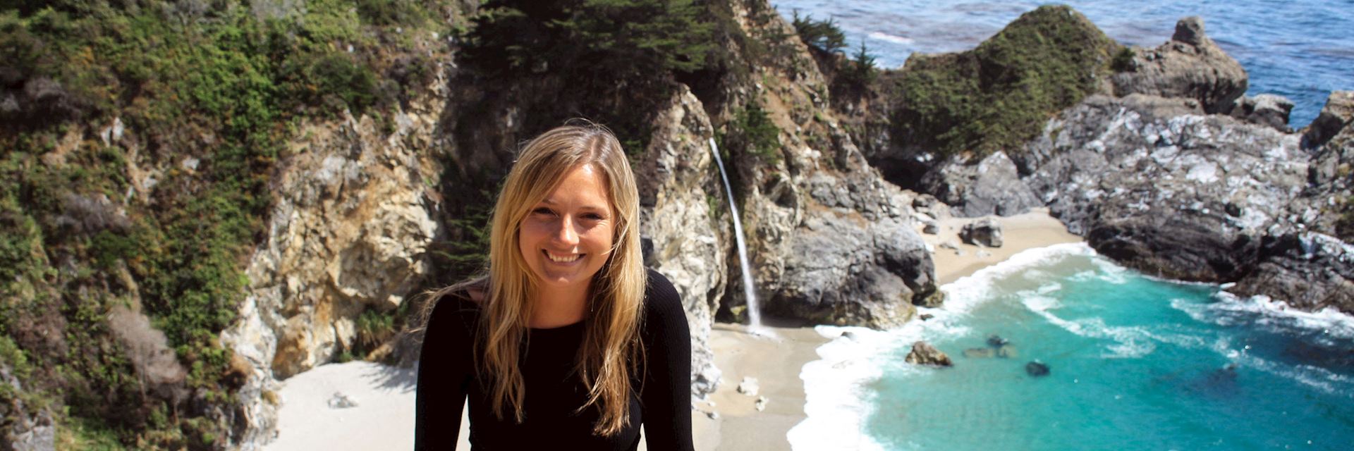 Dani visiting McWay Falls, USA