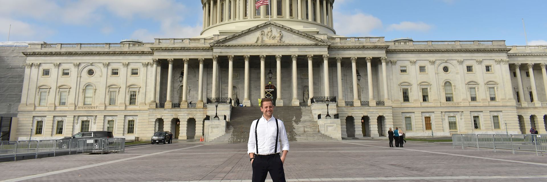 Dean outside the Capitol Building in Washington D.C.