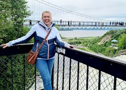 Ellie at Montmorency Falls, Canada