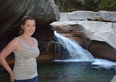 Ellie in 'The Basin', Franconia Notch State Park, New Hampshire
