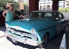 Ellie on a vintage car tour of Memphis, Tennessee