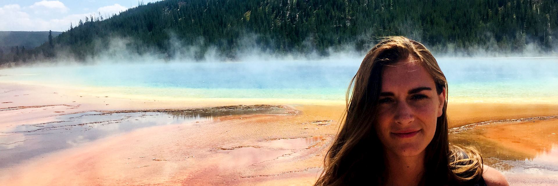 Imogen in Yellowstone National Park, USA