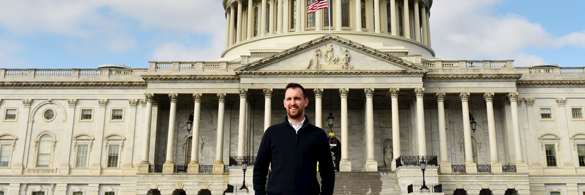 Jonathan in front of the Capitol Building, Washington DC