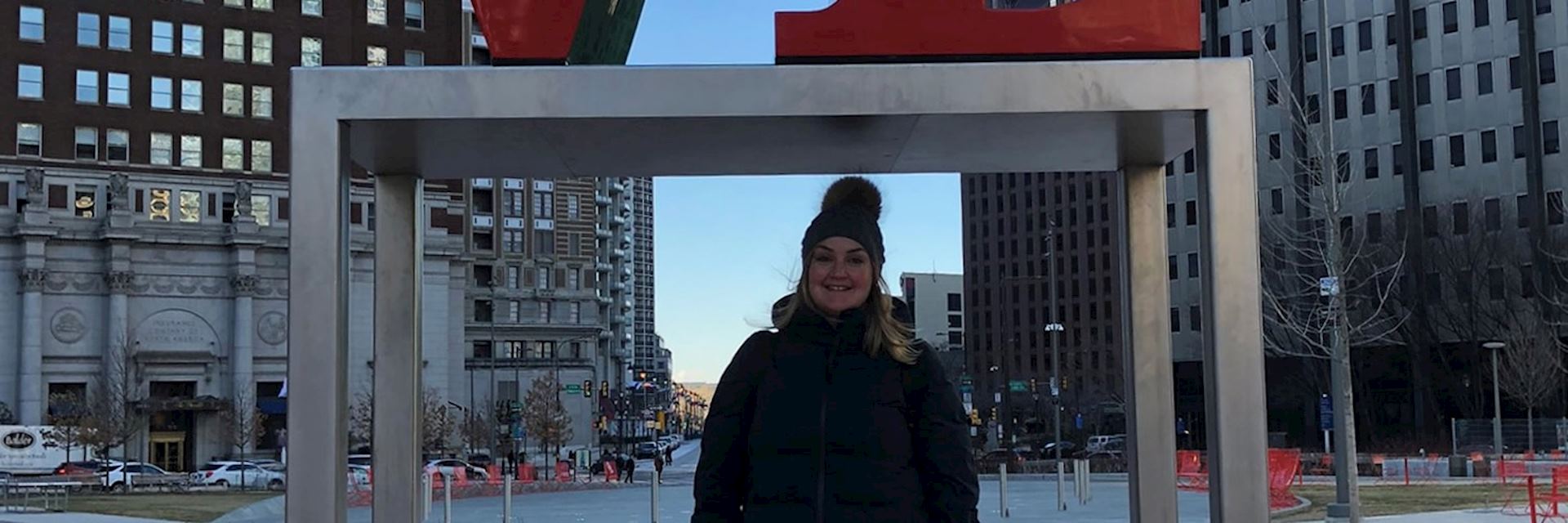 Kat in Love Park, Philadelphia