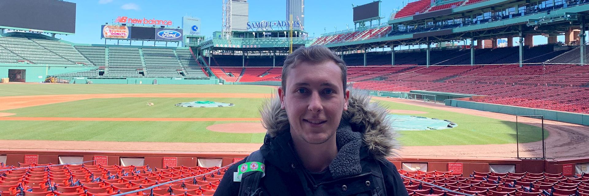 Monty at Fenway Park, Boston