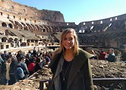 Laura at the Colosseum