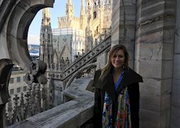 Laura at the Duomo in Milan
