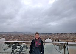 Laura on top of Il Vittoriano Monument