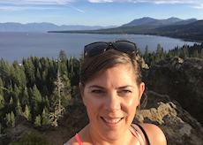 Shannon hiking in Tahoe, California