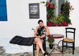 Shannon in Milos, Greece